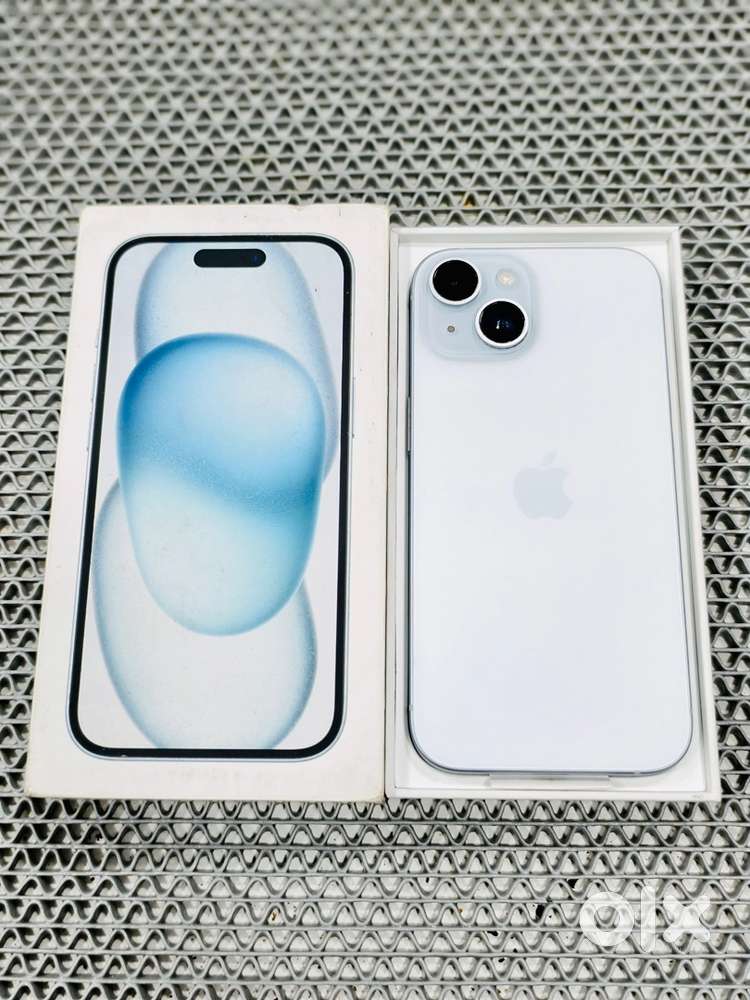 Iphone 15 Blue 128GB BH-89% CC-399 Warranty Upto Oct 2025 Full Kit Box