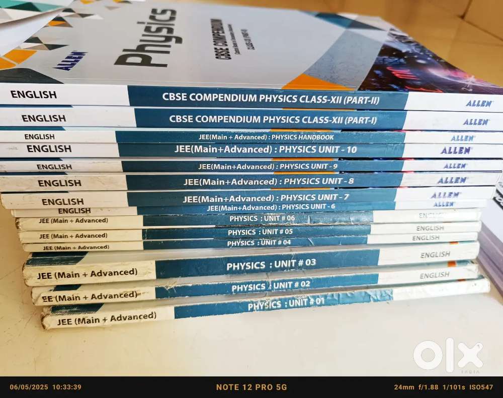 Allen Modules physics, chemistry, maths for class 12