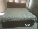 Double bed with mattress and  a drawer(Negotiable)