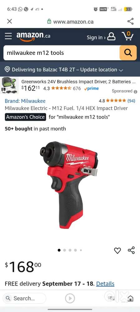 Milwaukee new impact driver