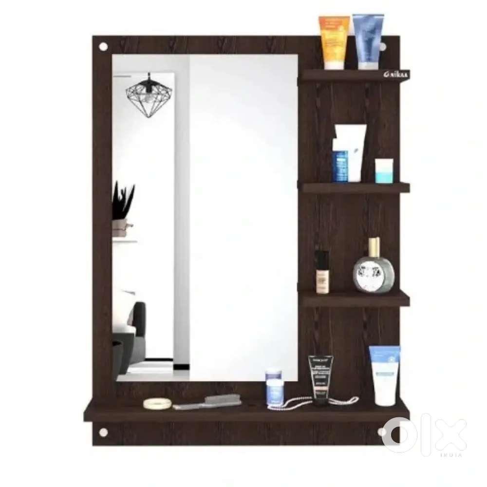 Table With Mirror/Dressing Wall Mirror with Shelves for Living/Bedroom