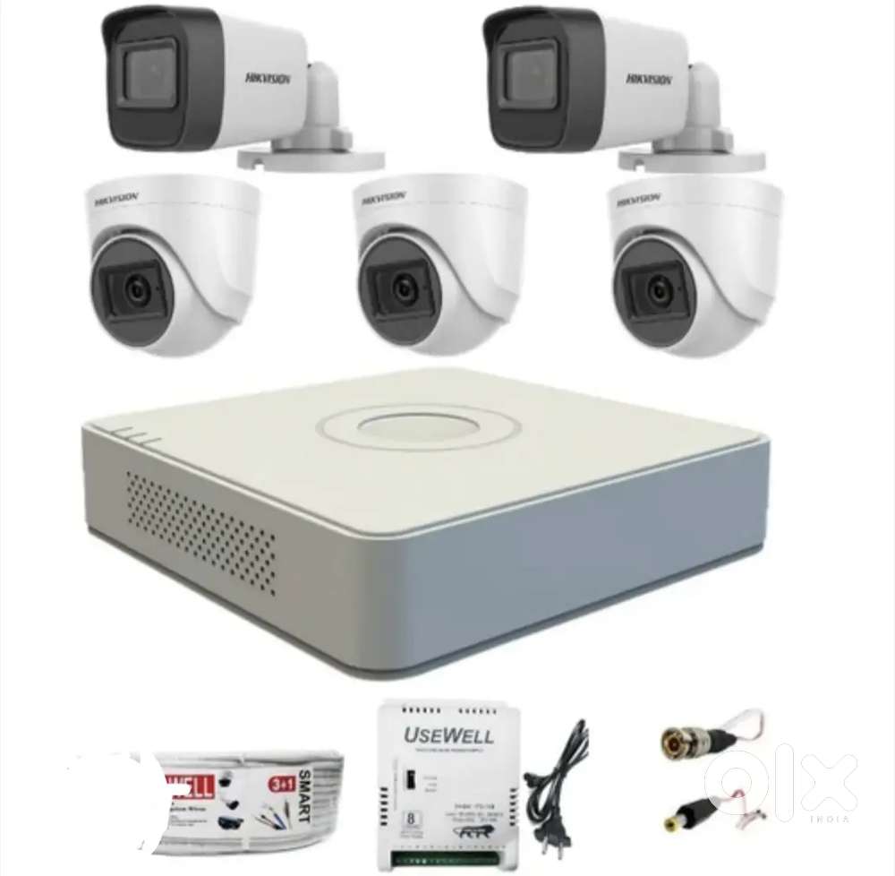 Hikvision cctv 4 camera set with 1tb dvr full set