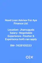 Need Loan Advisor at Aye Finance.