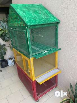 3 layer Wooden Bird Cage sell at Greater Noida West