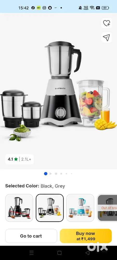 Longway mixure juicer grinder newly packed.