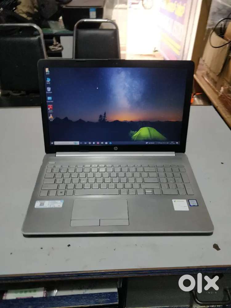 Hp laptop + intel core i3 7th gen + 8GB RAM + 1TB HDD with Windows 10
