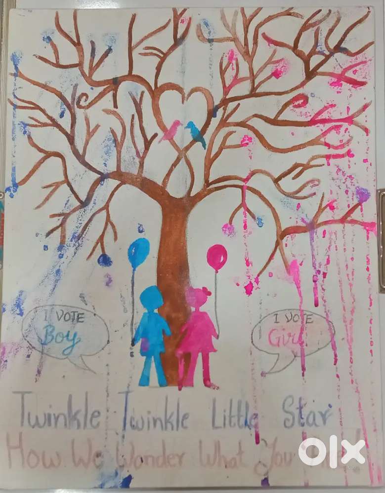 Baby Shower painting on Canvas