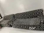 Silver and Black 5 Seater Sofa