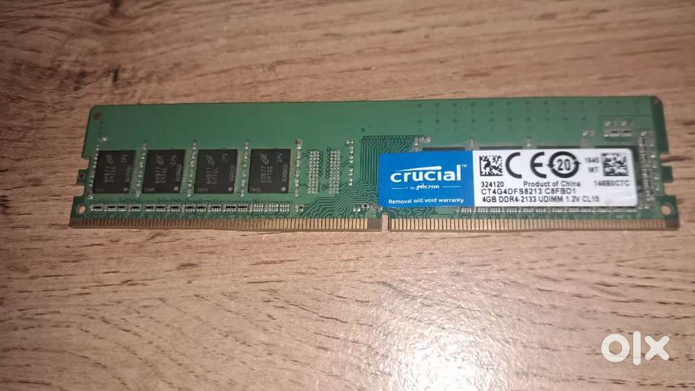 Crucial 4GB DDR4 Ram. Unused with warranty sticker.