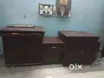 Wooden computer table