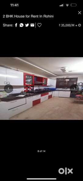 Builder floor 2bhk available in prashant vihar with lift and parking