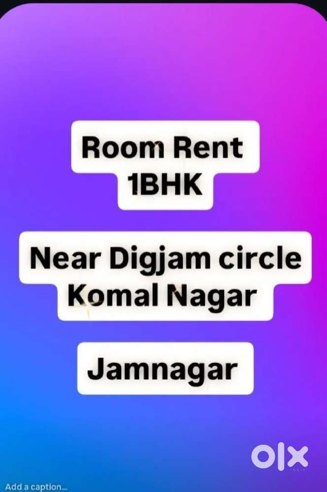 1 BHK rent, near Digjam circle, komalnagar, jamnagar