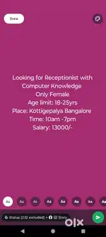 Receptionist and Flow up The customers
