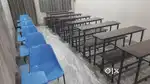 Benches ,6 Study Chairs(blue) , board for coaching center or Classes