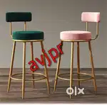 New golden polish frame with cushion seat bar stool cafe chair restaur
