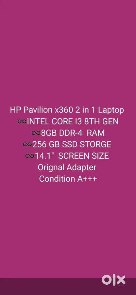 HP Pavillion x360 2 in 1 touchscreen Laptop