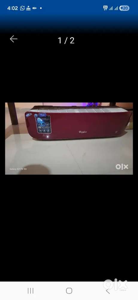 Whirlpool 1.5 Ton split ac excellent condition