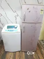 Videocon flower model refrigerator & samsung automatic washing machine