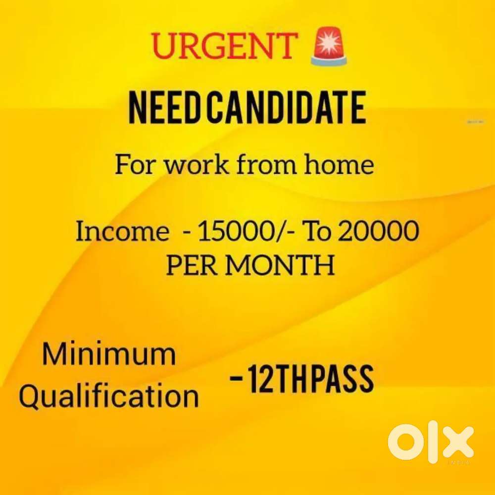 Work From Home (Part Time / Full Time) Time Flexible