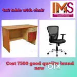 4 feet table with jazz medium back chair