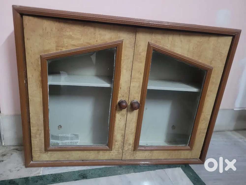 Wooden showcase, Wooden table, Small wooden almirah& Kashmiri Carpet