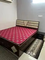 King size Bed with Mattress and side Drawer