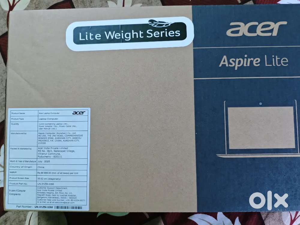 Acer Aspire Lite Ryzen 5 5625u 6core processor 16gb/512gb Not opened