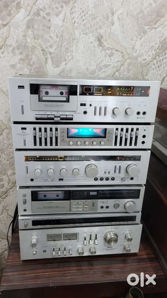 Antique sansui rack system amplifier equalizer cassette without radio