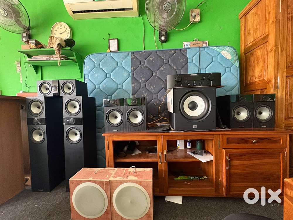 Fyne audio speakers 300 series 7.0 and jbl subwoofer stage 100p 10inch