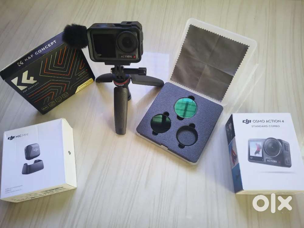 Dji Action 4 With Trio Set (Dji mic mini, tripod and lenses)