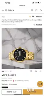 Titan Regelia Champagne dial Premium Analog watch with day and date