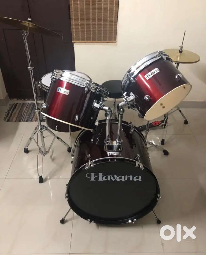 Havana HV522 Acoustic Drum Set (Wine Red)
