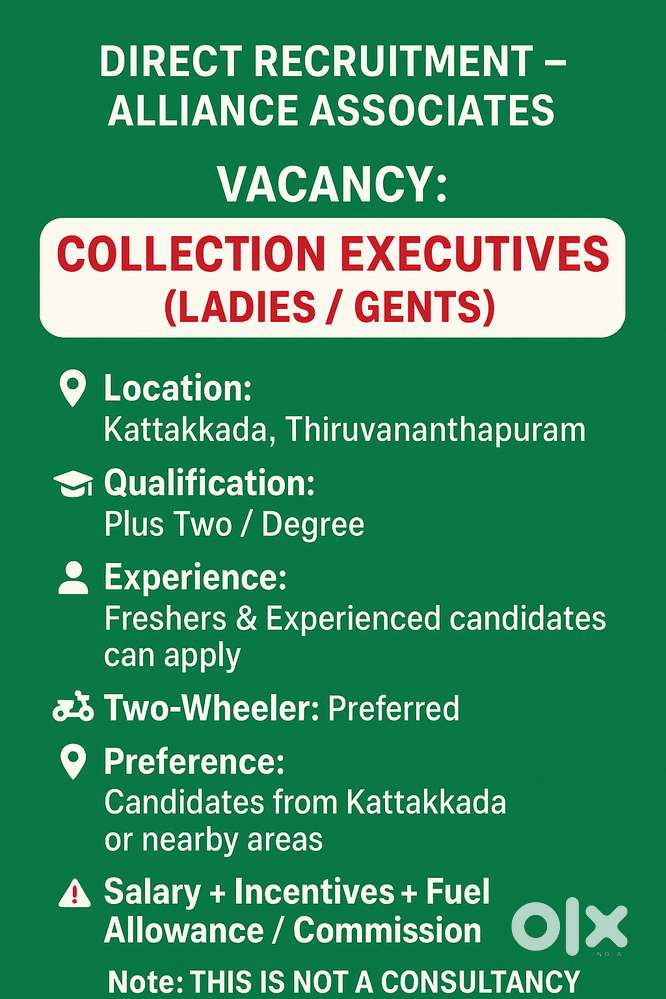 OPENING FOR COLLECTION EXECUTIVES
