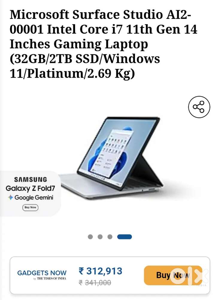 Surface Studio 32GB/2TB SSD/ Nvidia RTX 3050Ti