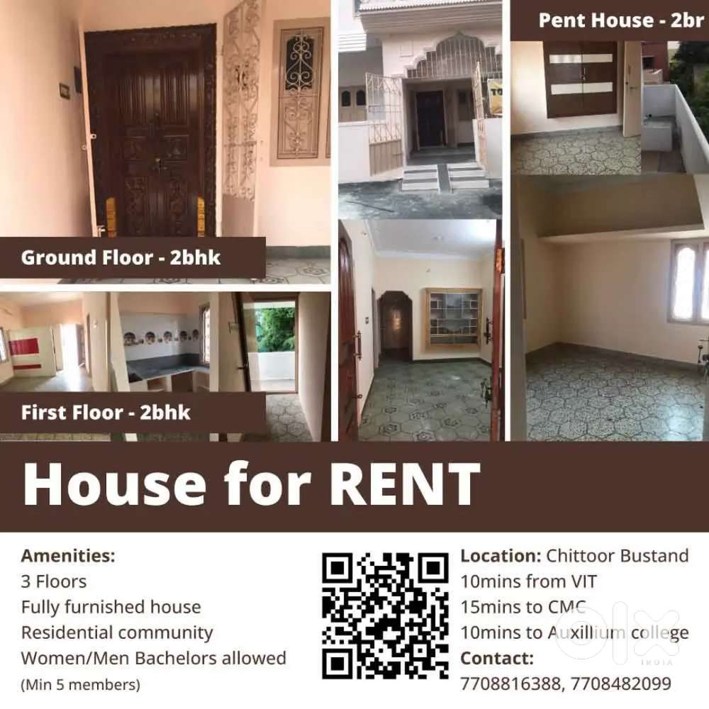House for rent behind Harish Electricals