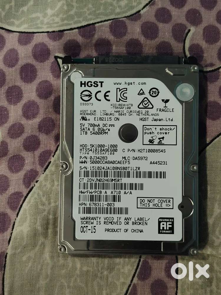 1 TB Hard Disk for laptops