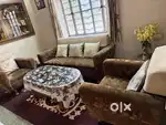 Sofa , TV unit with tv, goodrej almirah, window AC, split AC,