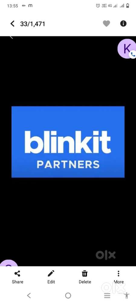 Hiring for noida blinkit delivery boy job