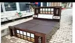 New king size head n bottom storage wooden bed in wholesale price