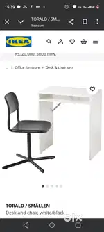 Fresh Desk and Chair for study purposes from IKEA