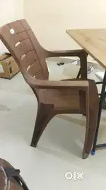 Table and two chair,stove