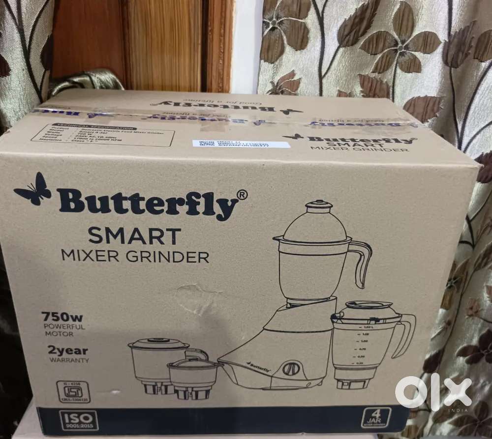 brand new just unboxed Butterfly 750w mixer grinder 4 jars