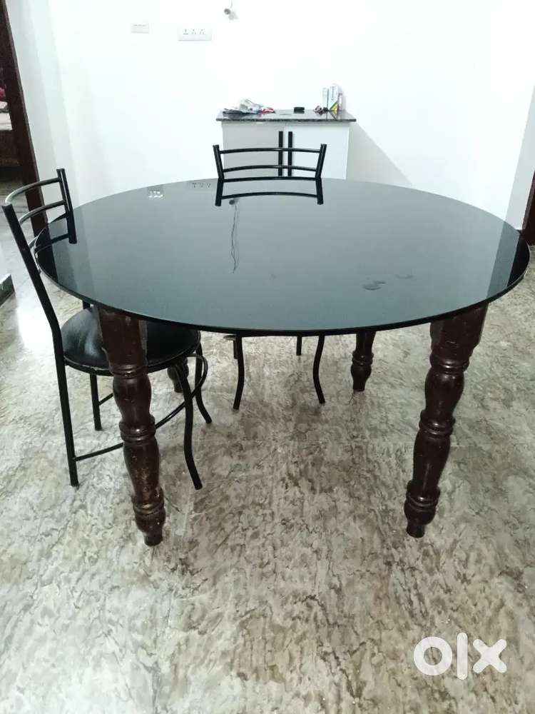 Dining table with two chairs