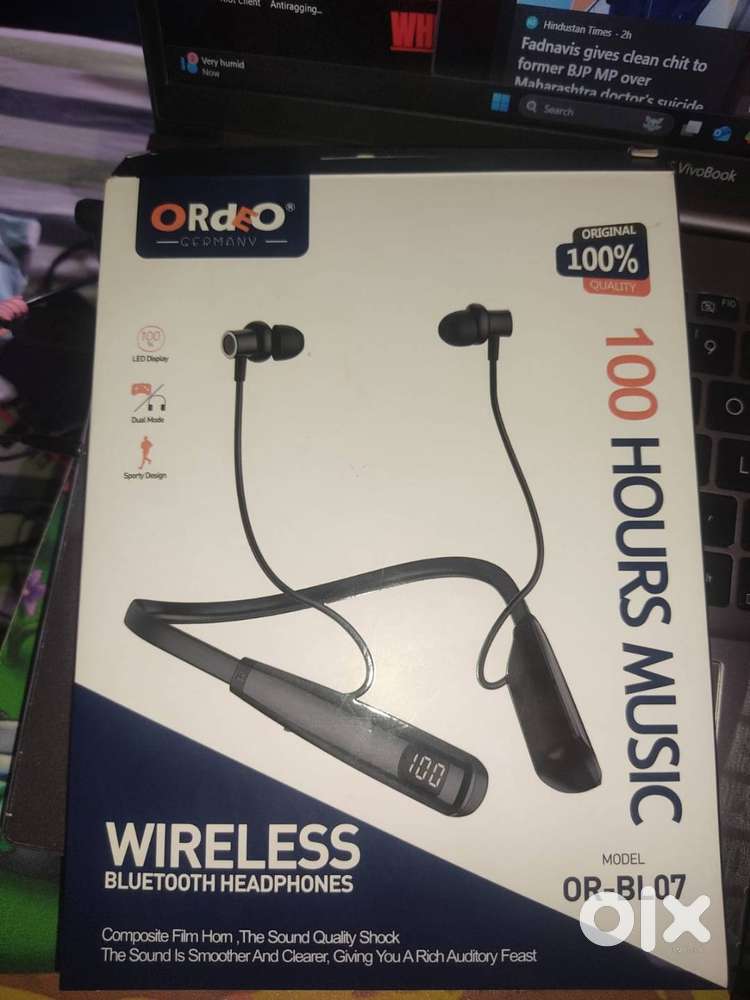 ORDEO OR-BL07 BLUETOOTH EARPHONE NECKBAND ONE MONTH USE