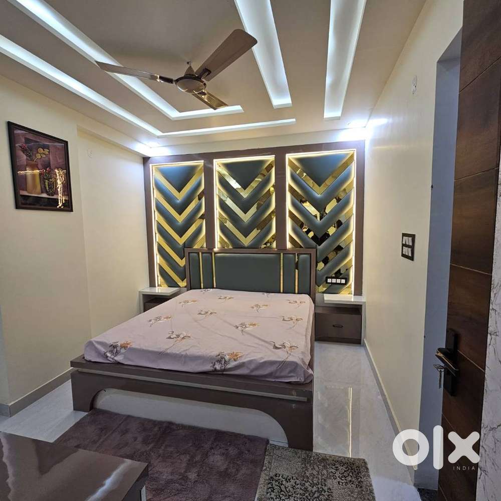 3 BHK with modular kitchen and cupboard in flat