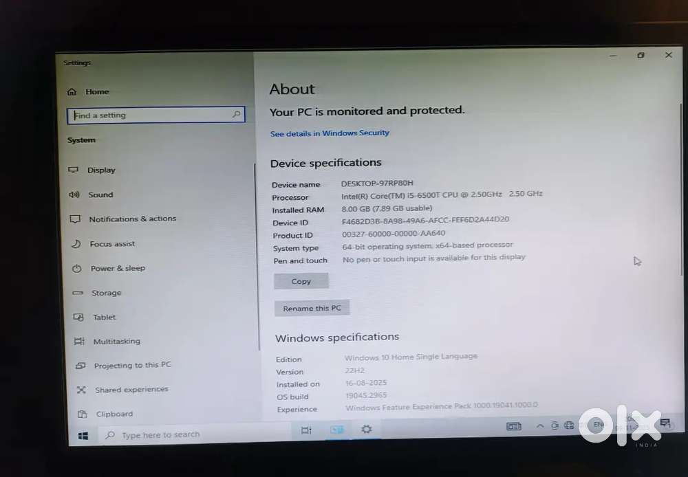 i5 6th gen computer, 3 months old