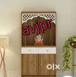 New cnc designer side wooden temple pooja ghar wooden mandir