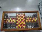 Sangwan Wood Centre Table with Transparent Glass Top