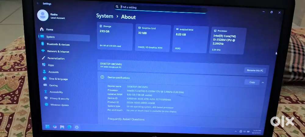 HP Pavilion 2000 Laptop 2b35nr