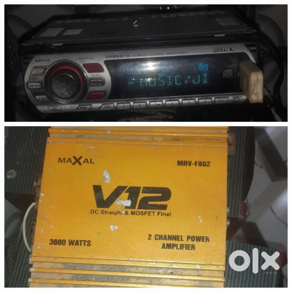 2 channel amp and 1 sony car studio